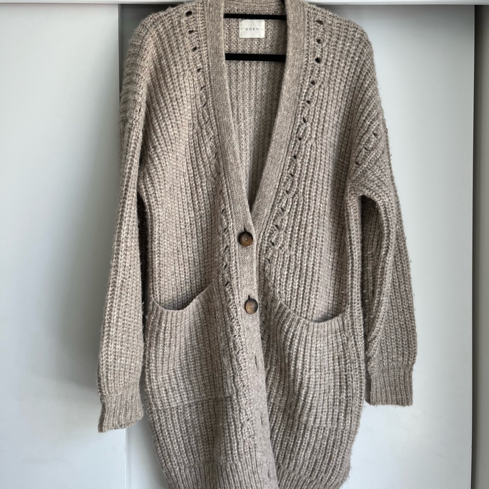 Dôen Faunia Cardigan in Dune size XS